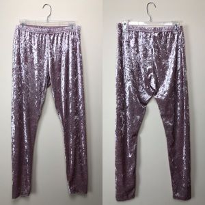 No Comment crushed velvet velour pants